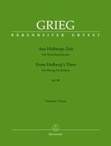 From Holberg's Time, Op. 40 Orchestra sheet music cover